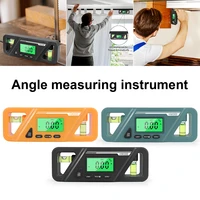 mini digital angle finder magnetic angle gauge with level tool protractor 490 degree finder lcd display backlit inclinometer