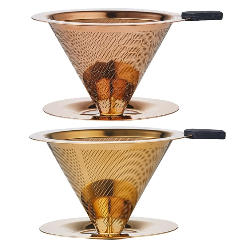 

Кофейный фильтр из нержавеющей стали с ручкой, двухслойный фильтр, сетчатые принадлежности