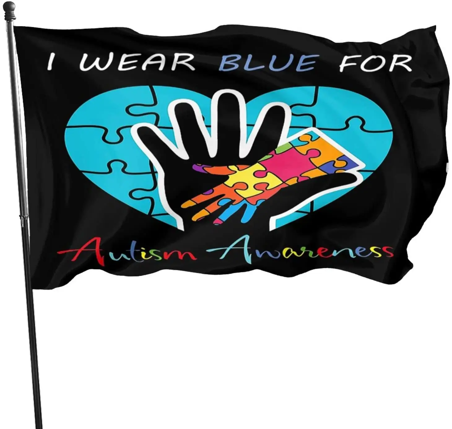 

Флаг для улицы, для веселья, 3x5 футов в апреле, мы наносим синие флаги для осведомленности об аутизме, гобелен для настенной подвески, украшен...