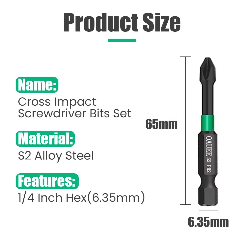 Набор отверток Oauee 6/8 шт. 60/70/90 мм