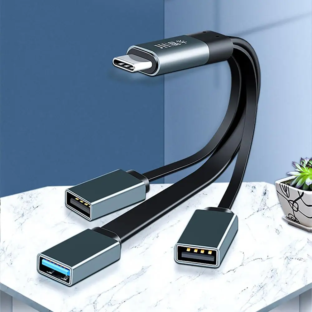 

Type-C Adapter Compact Efficient Durable OTG Type-C to 3 USB Port Gaming Mouse Keyboard Adapter Cable for Laptop