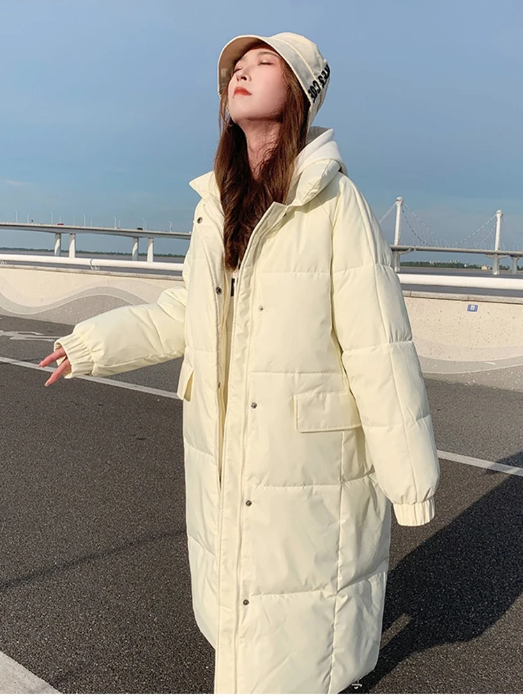 

Парка женская зимняя большого размера с хлопковой подкладкой и защитой от ветра