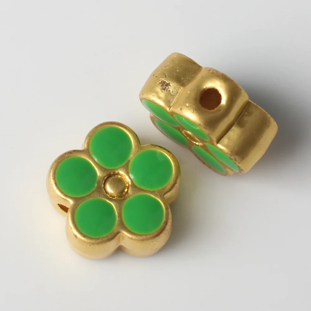 Подвески из цинкового сплава 10 шт./лот изысканные цветочные бусины для DIY