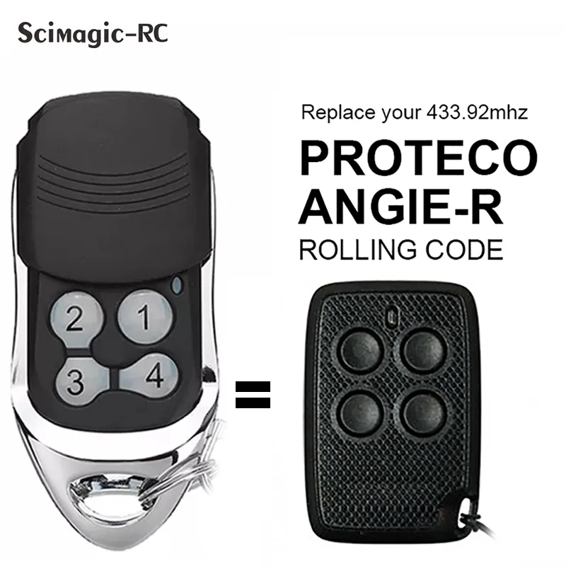 

Replace ANGIE-R PROTECO Garage Gate Door Opener Remote Control Rolling Code 433.92mhz 4-channel Radio Transmitter
