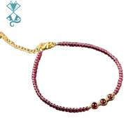 natural garnet stone anklets for women anklets january birthstone women simple style jewelry capricornus aquarius luck anklet