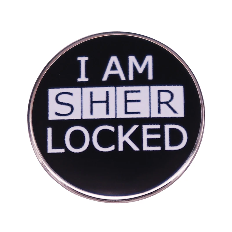 Эмалированный значок I Am sherl0ck в стиле сериала | Украшения и аксессуары