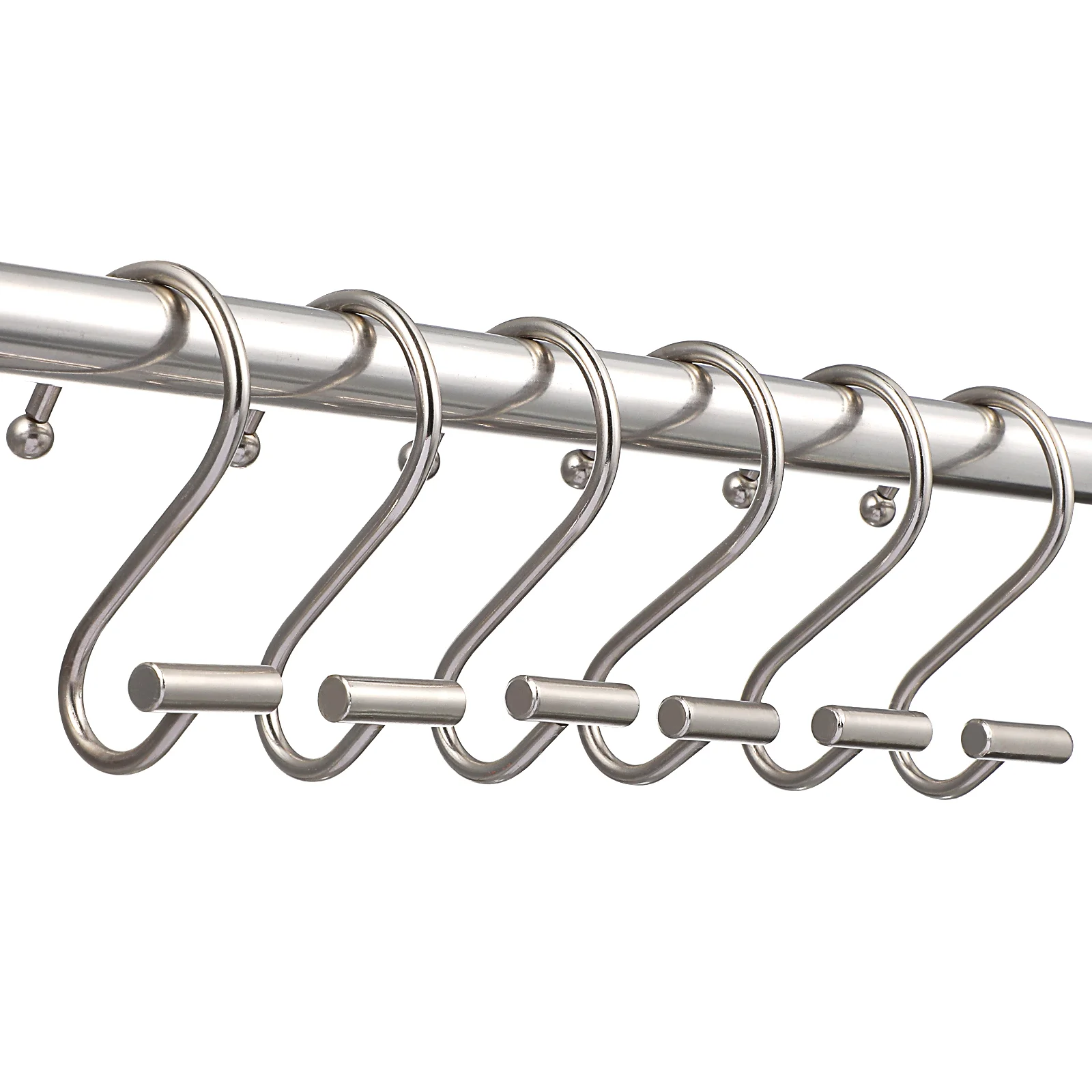 

12 Pcs T Rod Hook Shower Curtain Hooks Over The Towel No Punching Bath Iron Bathroom Metal
