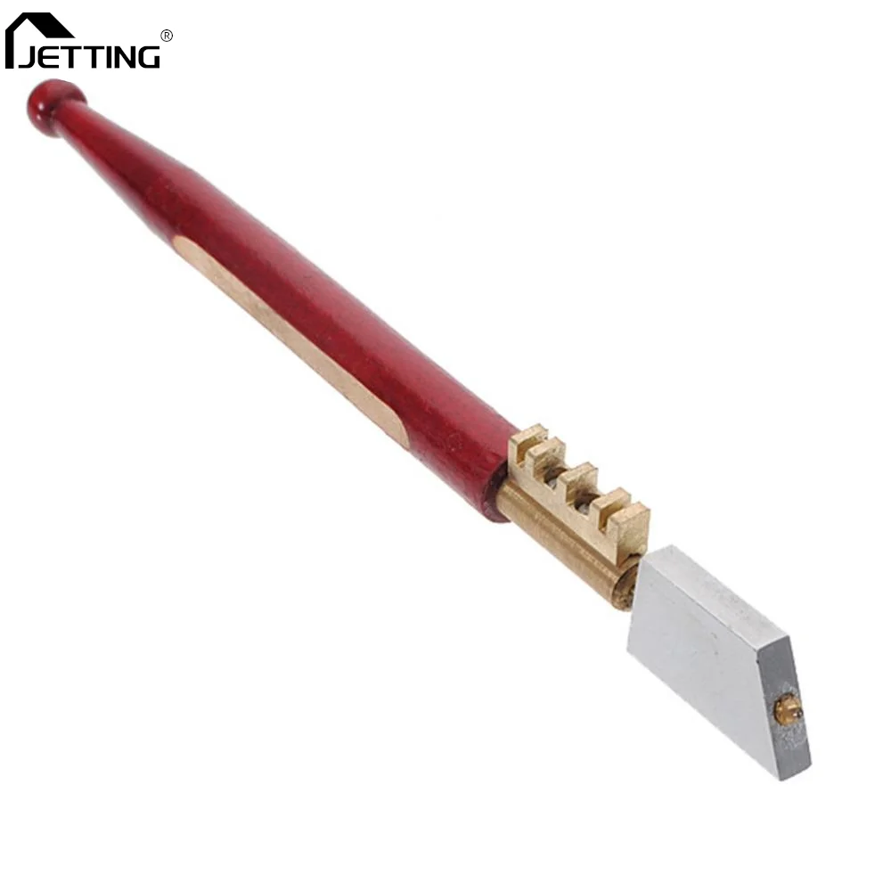 

17.5mm Portable Glass Cutter Professional Diamond Tipped Glass Cutter Pencil Window Glass Craft Cutting Knife Wooden Handle Tool