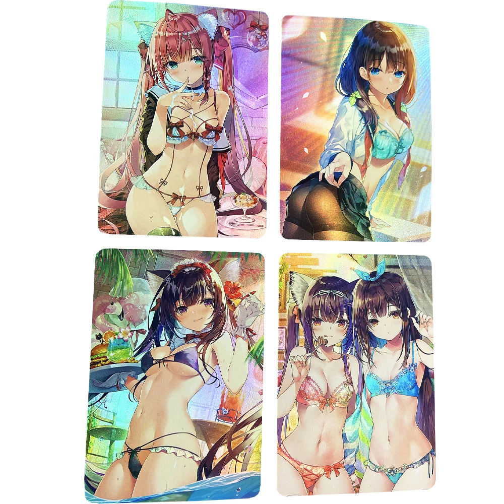 9 шт./набор флэш-картинок с аниме-девушками ACG сексуальной кавай студенческой формы купальных костюмов коллекция карт редкого белья девушек игры.