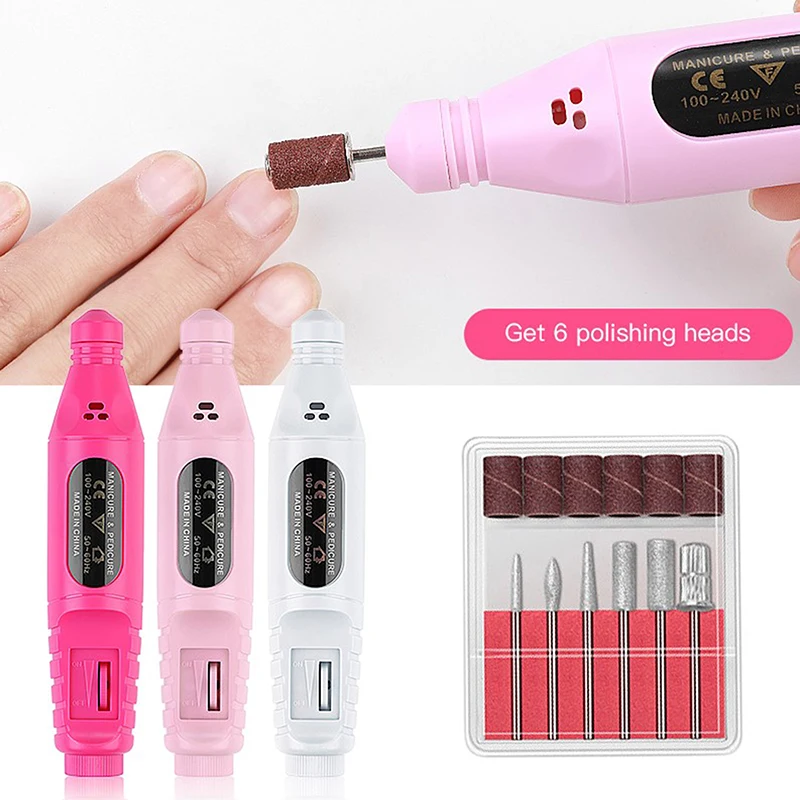 

Электрическая дрель для ногтей Акриловые Инструменты Профессиональный портативный электрический набор пилок