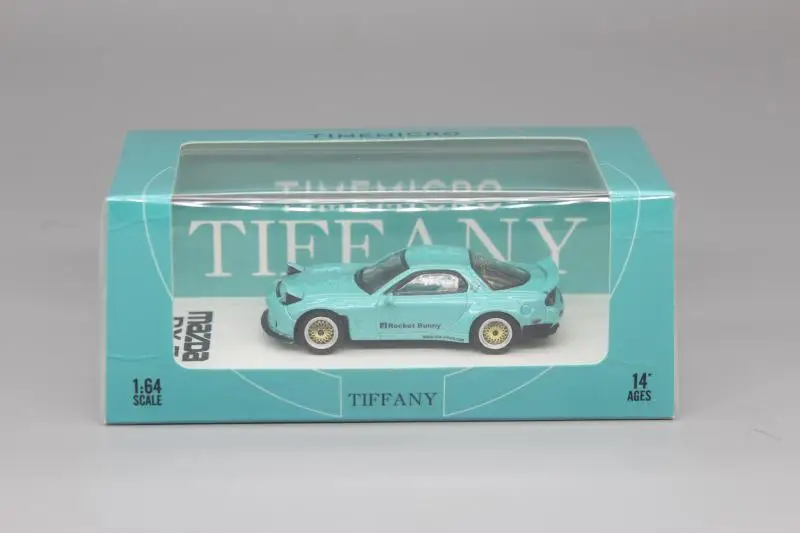 

Время 1:64 Tiffany TM touring автомобиль, Спортивная модель автомобиля, стандартный кролик Pandem подходит для Mazda RX7, декоративный подарок