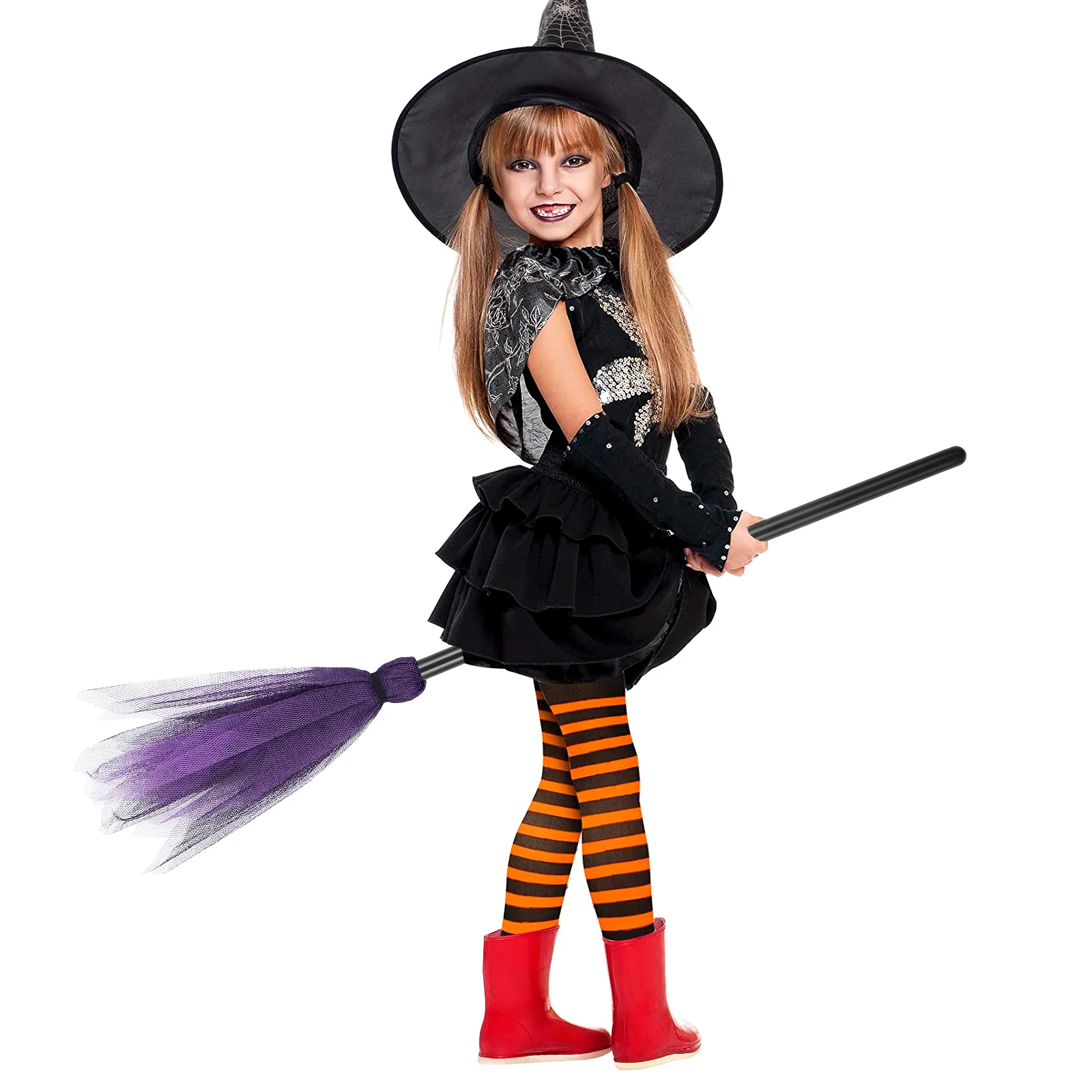 Хэллоуин метла косплей вечерние пользу чудесная ведьма для ведьм костюм