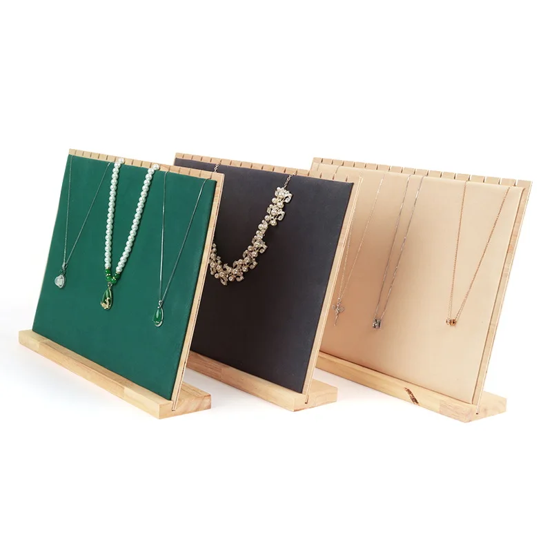 Solid Wood Jewelry Display Rack Earrings Rings Pendants Storage Display Props Rack Earrings Necklace Jewelry Rack Wholesale