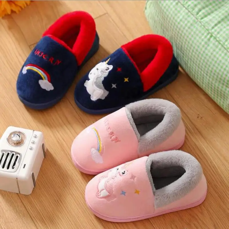 New Unicorn Kids Slippers For Toddler Boys Indoor Shoes Baby Girl Fur Slides Cotton Flip Flop Warm Winter House Children Slipper 5 New Unicorn Kids Slippers For Toddler Boys Indoor Shoes Baby Girl Fur Slides Cotton Flip Flop Warm Winter House Children Slipper 5