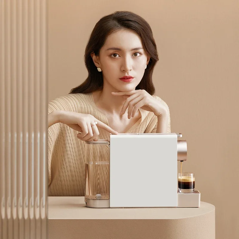 Капсульная кофемашина автоматическая компактная офисная кофеварка для эспрессо