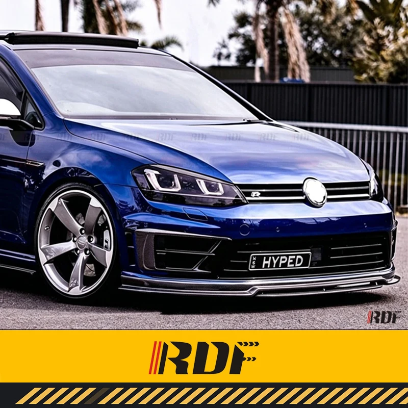 Фото Подходит для VW GOLF 7 R GTI Rline MK 7, модифицированный передний спойлер из карбона Revozport, диффузор, аксессуары для тюнинга. №4