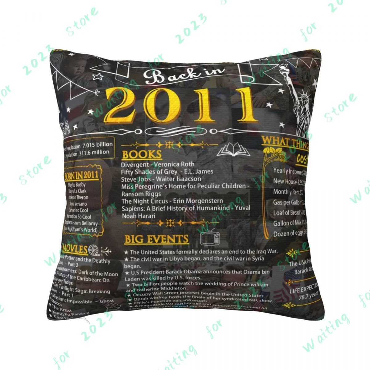 

90's Retro Fun Gift, Washable Square Decorative Pillowcase Car Sofa Decorative Pillowcase Cushion Cover Cotton Pillowcase