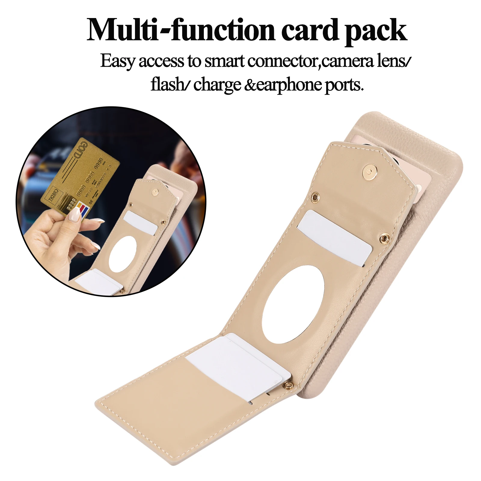 Чехол-кошелек с ремешком через плечо и отделением для карт