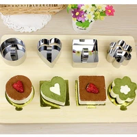 cake molds diy baking tool with multi pattern with pusher platen stainless steel mousse ring accessories