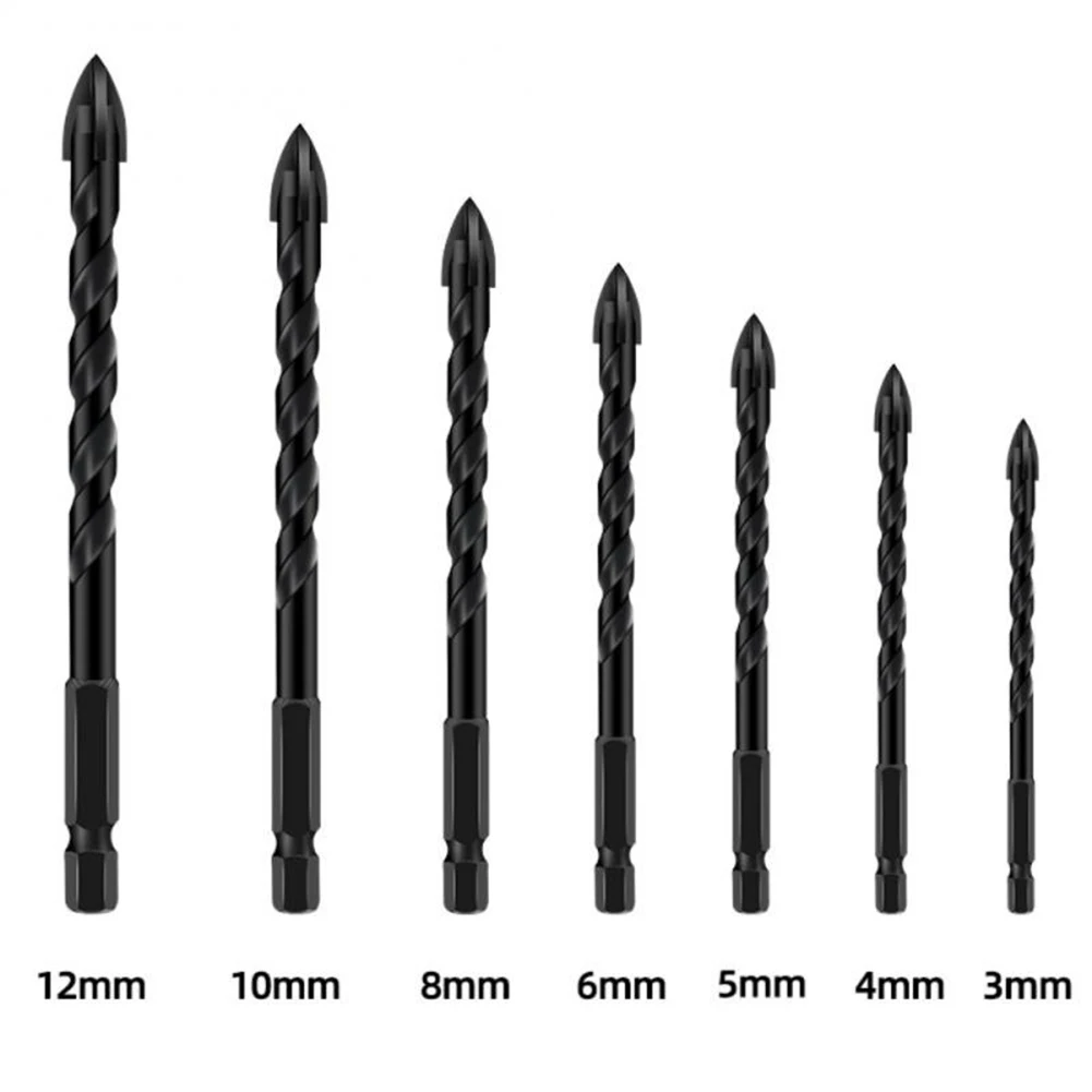 

3-12mm Drill Bit Kit Glass Ceramic Concrete Hole Opener Efficient Drilling Cemented Carbide Drilling Power Tools