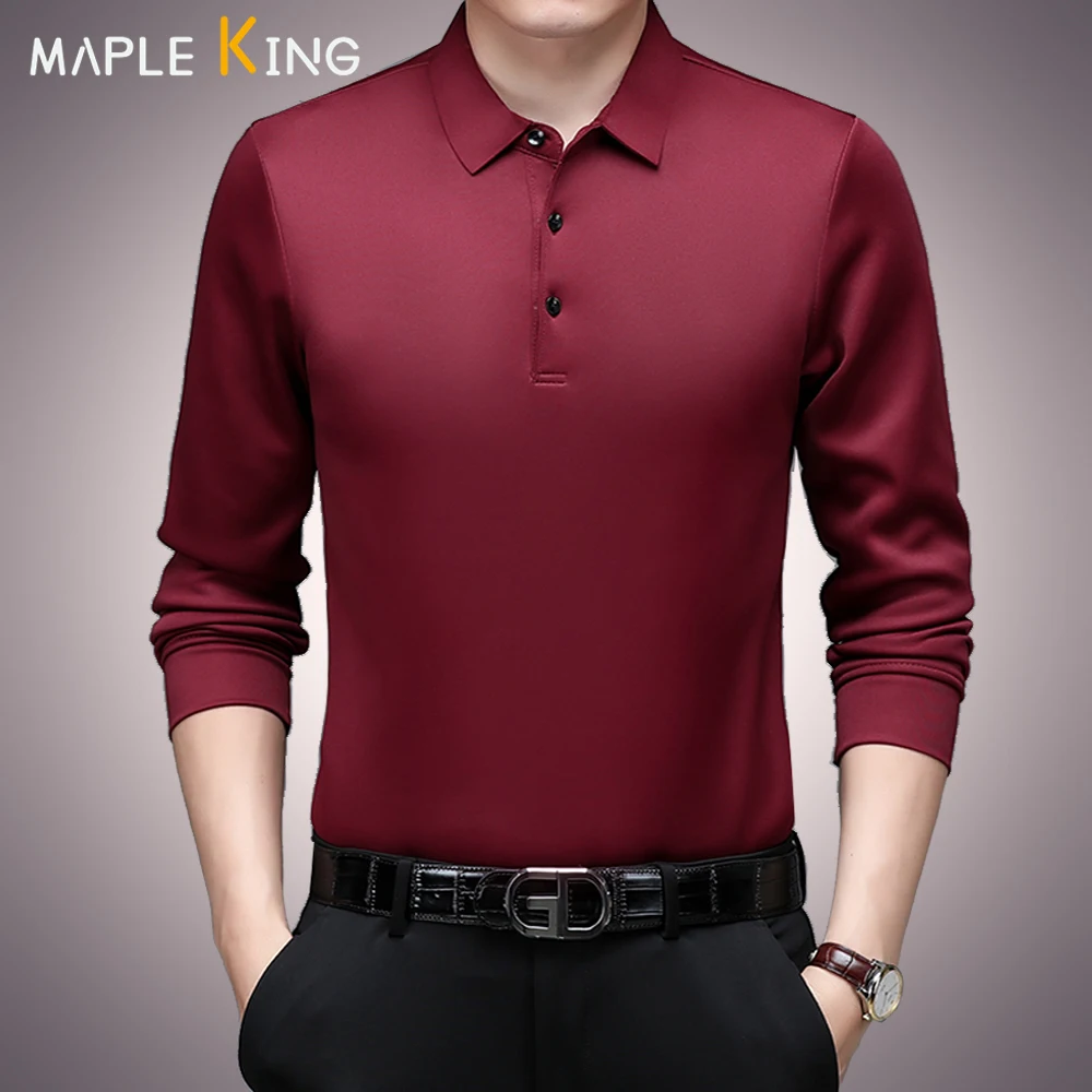 

Polo Hombres Golf Brand Tee Shirts Mens Designer Clothes Solid Long Sleeve Business Social Polos Shirts Men Chemise Luxe Tops