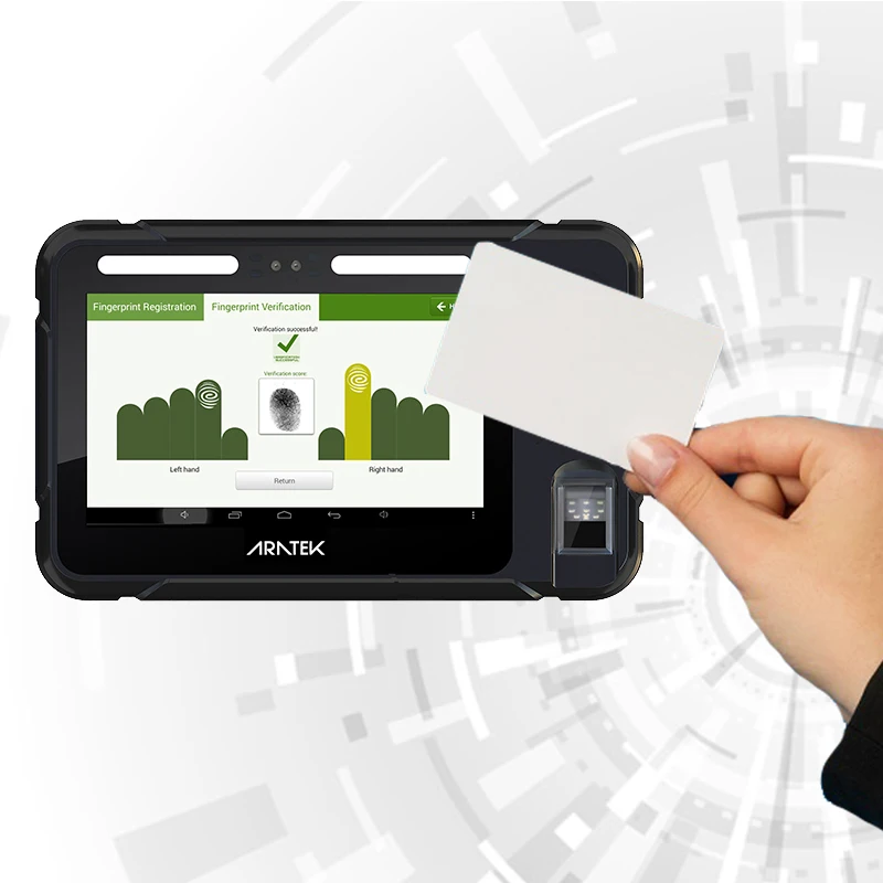 

Aratek BM7550 7 inch Compact Android 8.1 Tablet PC Face Recognition HDR Camera Fingerprint NFC Reader Biometric Tablet