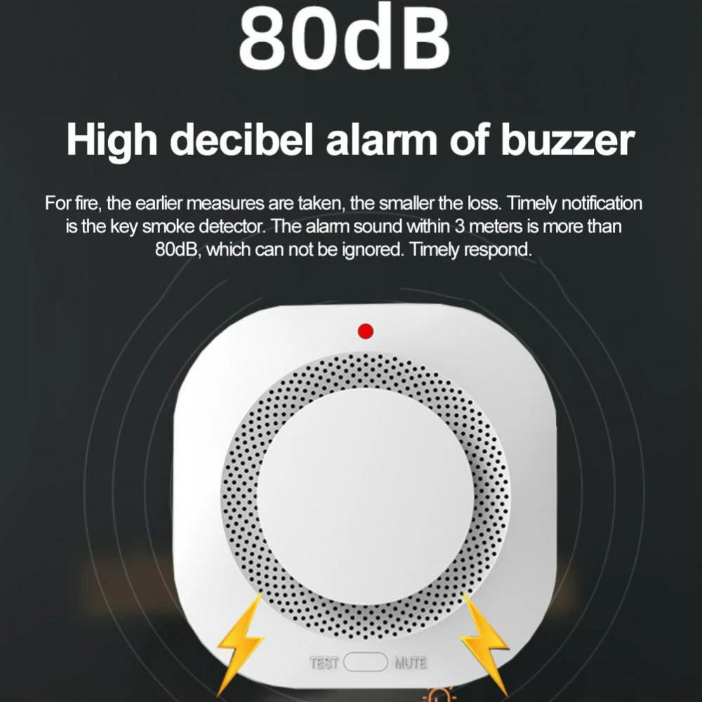 Детектор дыма Tuya Zigbee/Wi-Fi