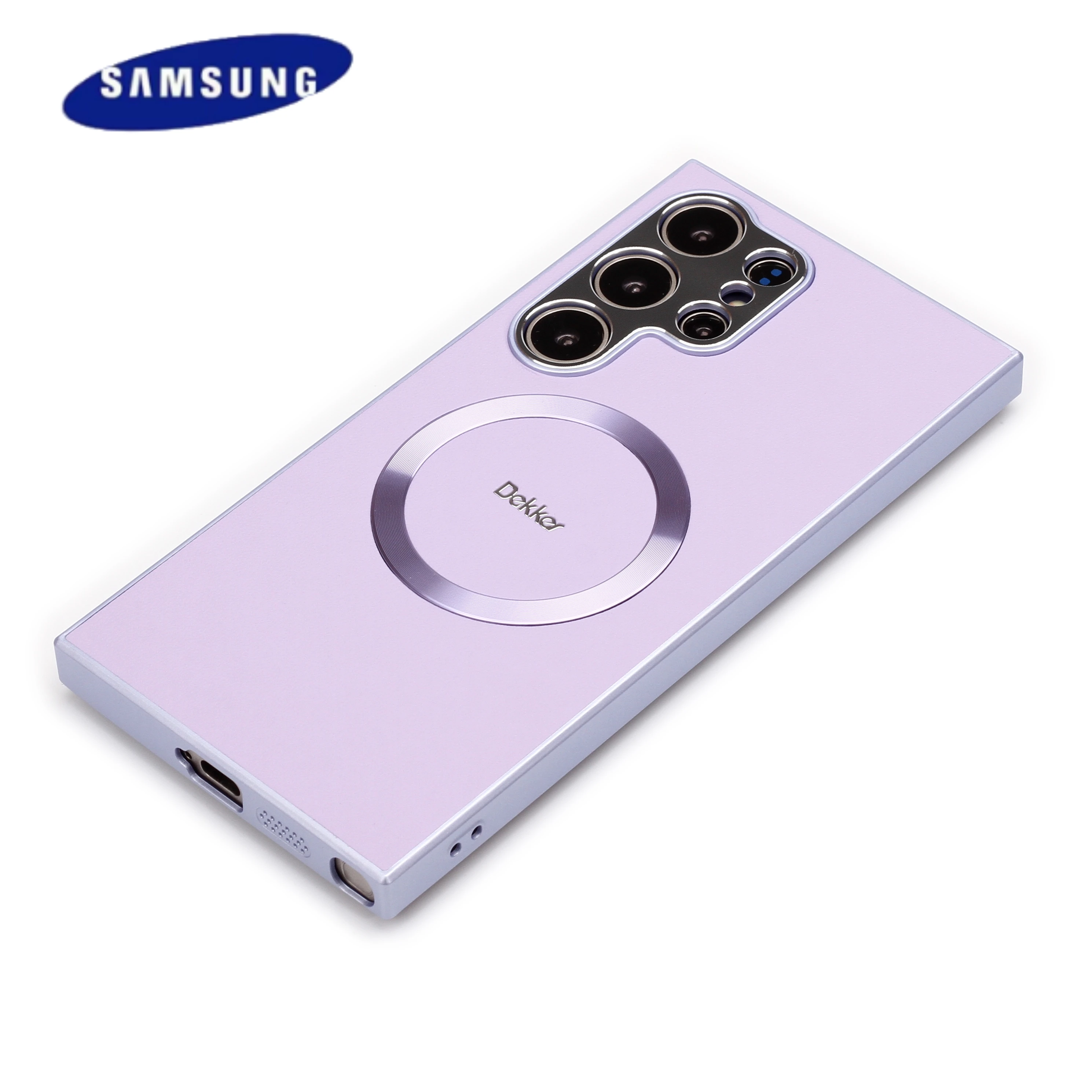 Роскошный деловой кожаный магнитный чехол для телефона Samsung S23 S24 с