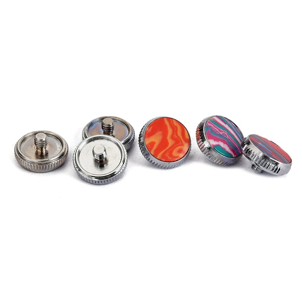 

6 Pieces Saxophone Buttons Good Touch Smooth Surface Instrument Keys