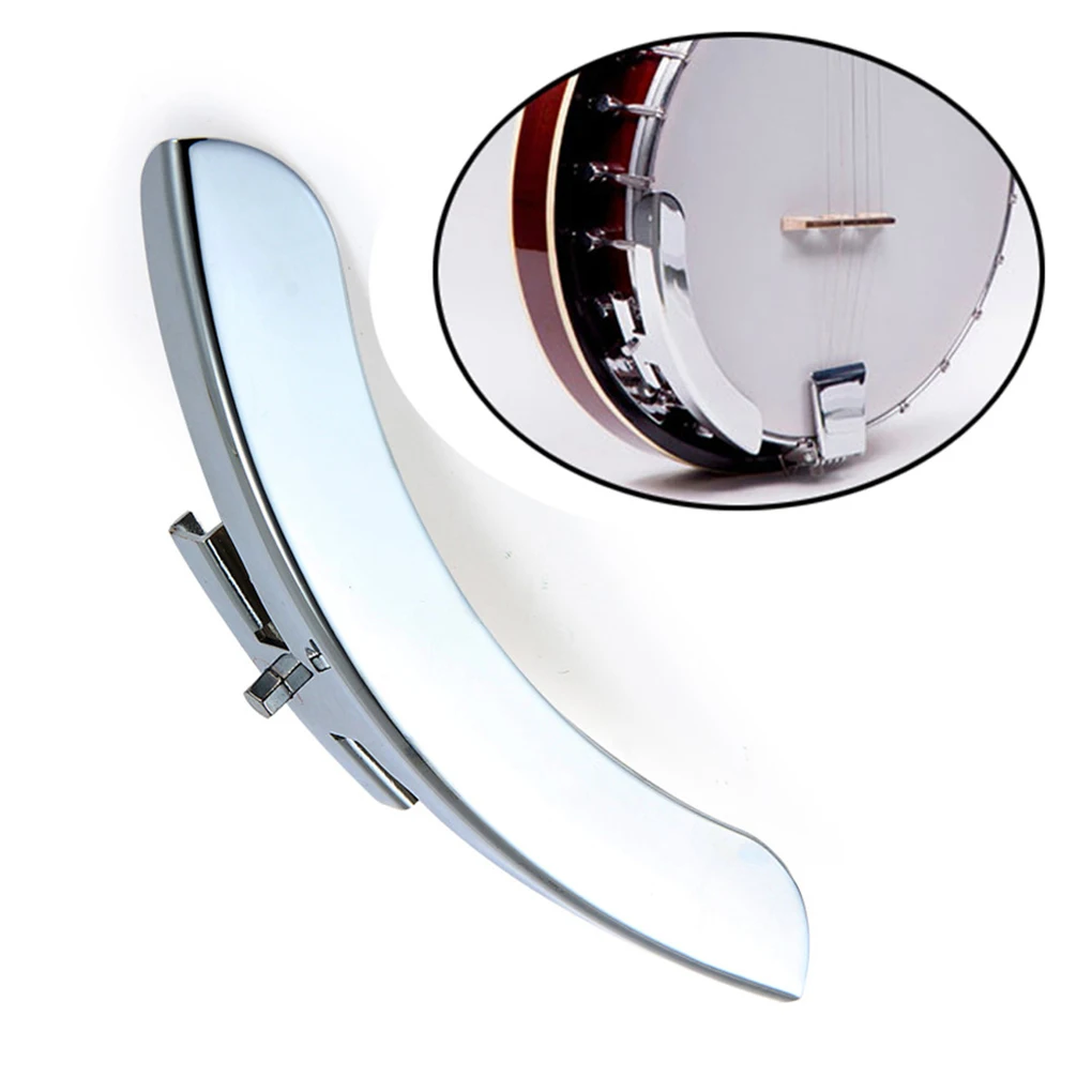 

Banjo Armrest Zinc Alloy Plated Silver Tone Vintage Banjo Single Leg Armrest Music Instrument Accessories