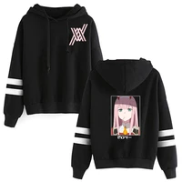 darling in the franxx anime hoodie zero two print streetwear men women sweatshirts casual hooded solid loose sweater outfits top