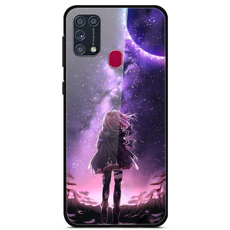 Чехол-накладка для Samsung Galaxy M31S M21 M31 s из закаленного стекла жесткий 2020