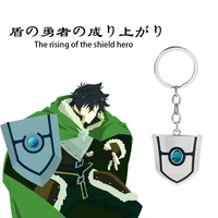 anime the rising of the shield hero keychain shield metal pendant key ring for women men party gift jewelry keychain