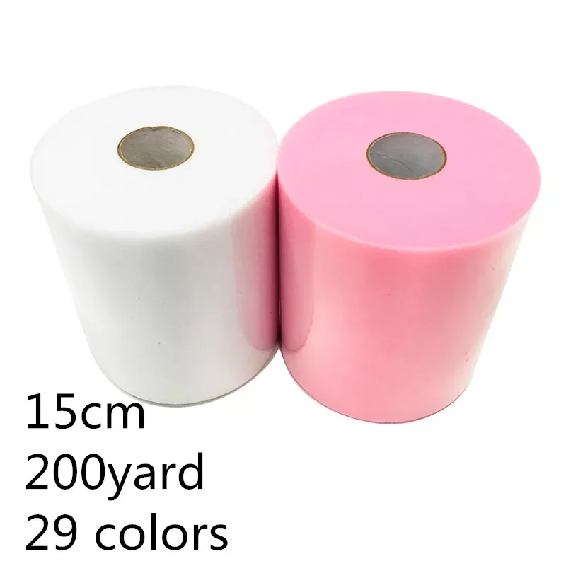 

Tulle Roll 200 Yards 15cm Organza Fabric Wedding Decor White Baby Shower Tulle Decoration Roll Party and Events Engagement