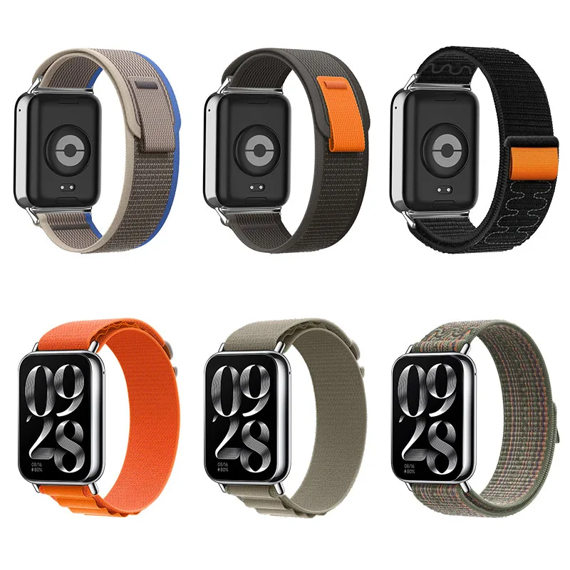 Нейлоновый ремешок для часов Xiaomi MI Band 9 8 Pro MiBand дышащий спортивный плетеный Red Mi Watch