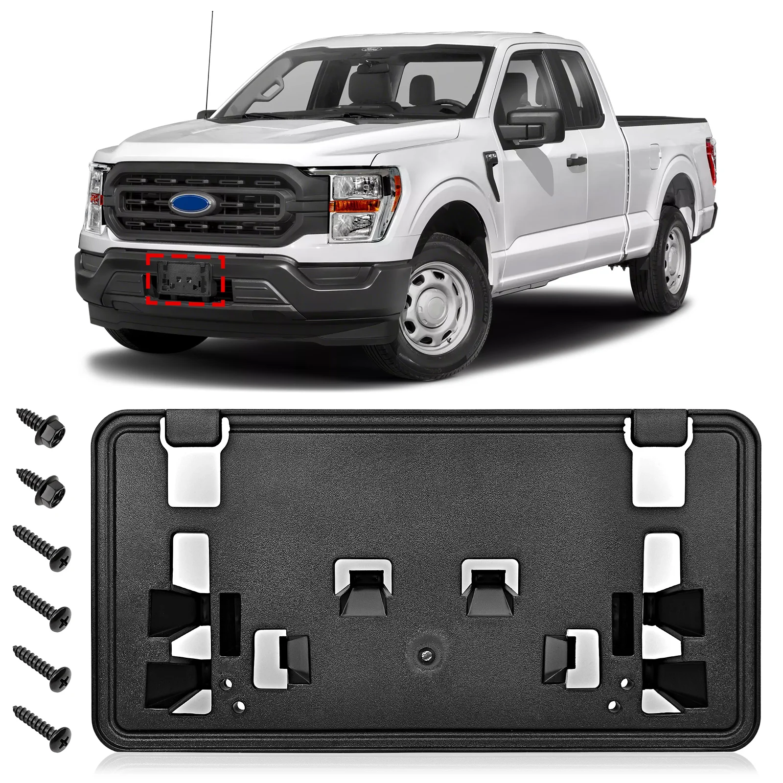 Держатель номера FORD (рельеф.)   золото