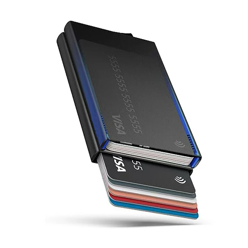 Держатель для кредитных карт Rfid металлический тонкий умный кошелек мужские