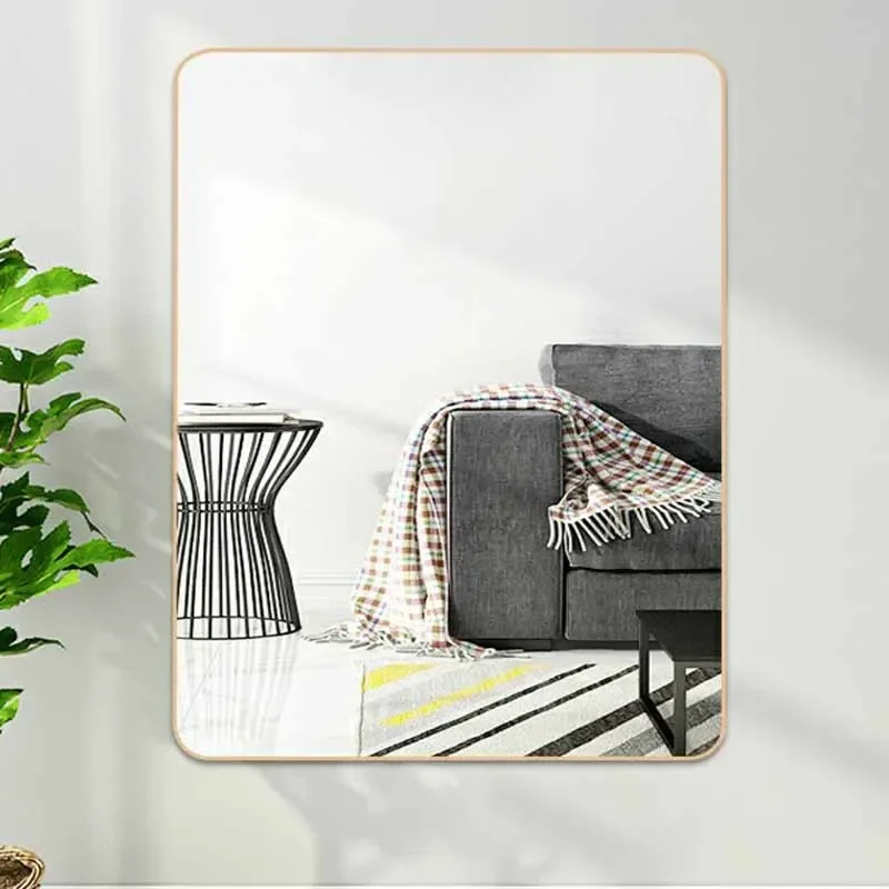Золотая настенная рамка для зеркала в спальне квадратная стрижка винтажное