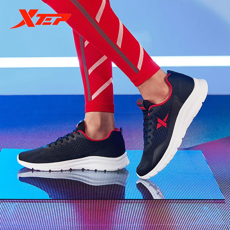 Xtep Men Running Shoe Men Lightweight Mesh Shock Absorption Sports Running Shoes Men's Casual Leisure Sneakers 880119115056