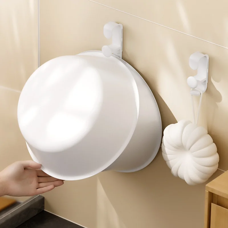 

Wall Mount Free Punch Washbasin Storage Stand Bathroom Space-saving Stretchable Plastic Strong Hook Home Bathroom Accessories