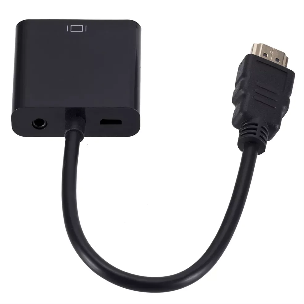 

Factory Direct Selling for Tablet laptop PC TV HD 1080P HDMI To VGA Cable Converter With Audio Power Supply HDMI Male To VGA