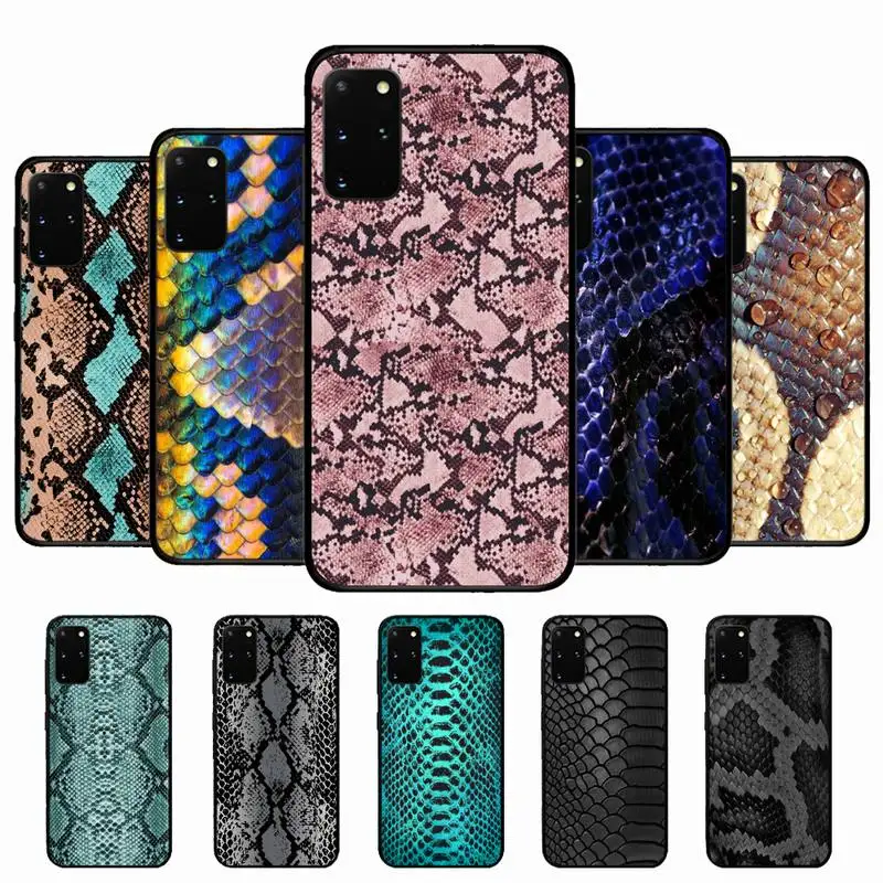 

Snake Skin Print Animal Phone Case for Samsung S10 21 20 9 8 plus lite S20 UlTRA 7edge