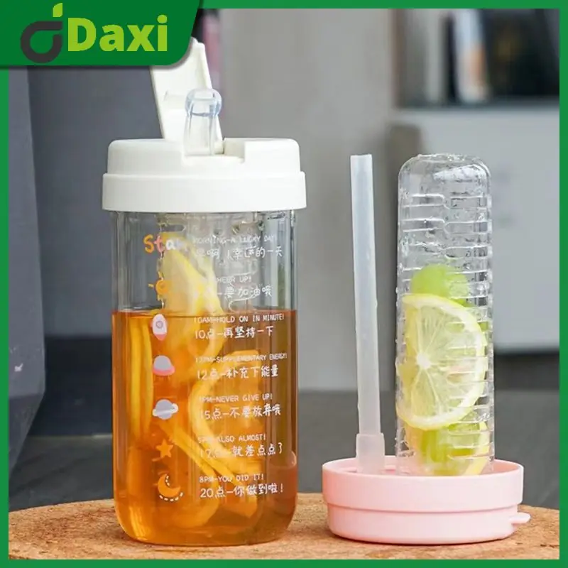 

Tea Separation Water Glass High-value Creative Flower Tea Cup Scale Portable Straw Cup Wholesale Water Bottle Cup 2023 Sippy Cup