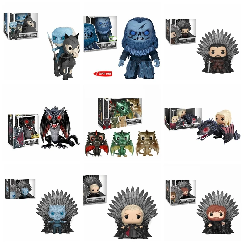 Фигурки героев фильма Игра престолов FUNKO POP 03 # Daenerys Drogon Rhaegal Ночной король