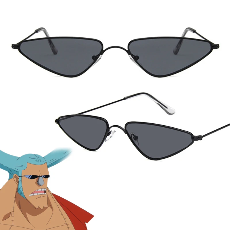 

Anime FRANKY Cosplay Glasses Unisex Adult Black Punk Sunglasses Halloween Party Eyewear Accessories Props
