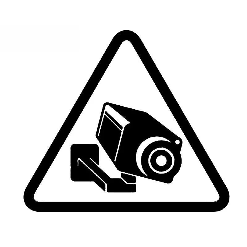 

Виниловая черная/Серебристая Наклейка на автомобиль для видеонаблюдения, 14,2 см * 12,5 см