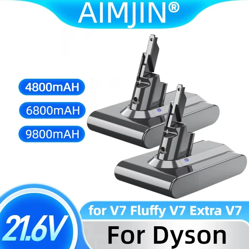 Фото Аккумулятор 21,6 В для Dyson V7, 9800 мАч, литий-ионный, для пылесоса Dyson V7 Animal Pro, сменный. №1