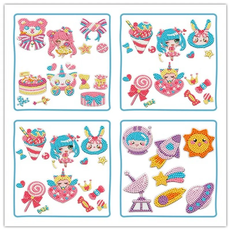 

Алмазная 5D картина для творчества для детей, наклейка «сделай сам» с изображением милой девушки, морской лошади, совы, русалки, самостоятель...