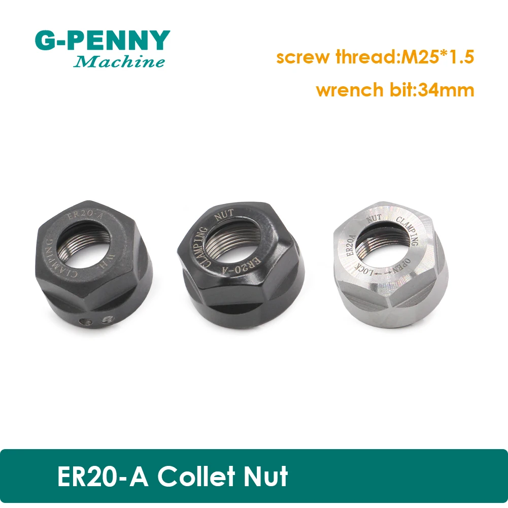 CNC Шпиндельный двигатель ER20 Цанговая Гайка Зажимная гайка держатель Цанга