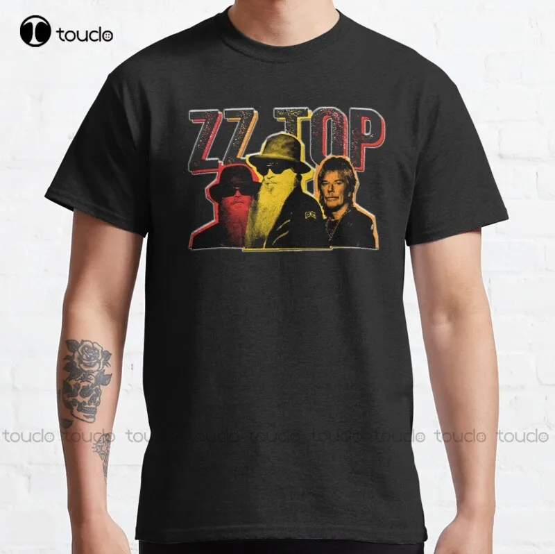 

New Best Of Zz Zz Top Classic Band Metal Blues T-Shirt Cotton Tee Shirt S-5Xl